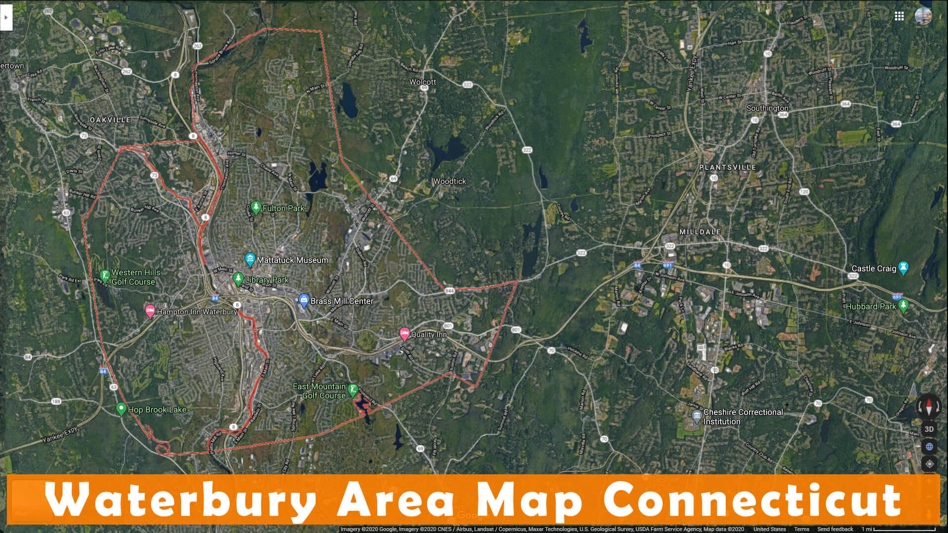 Waterbury Zone Carte Connecticut